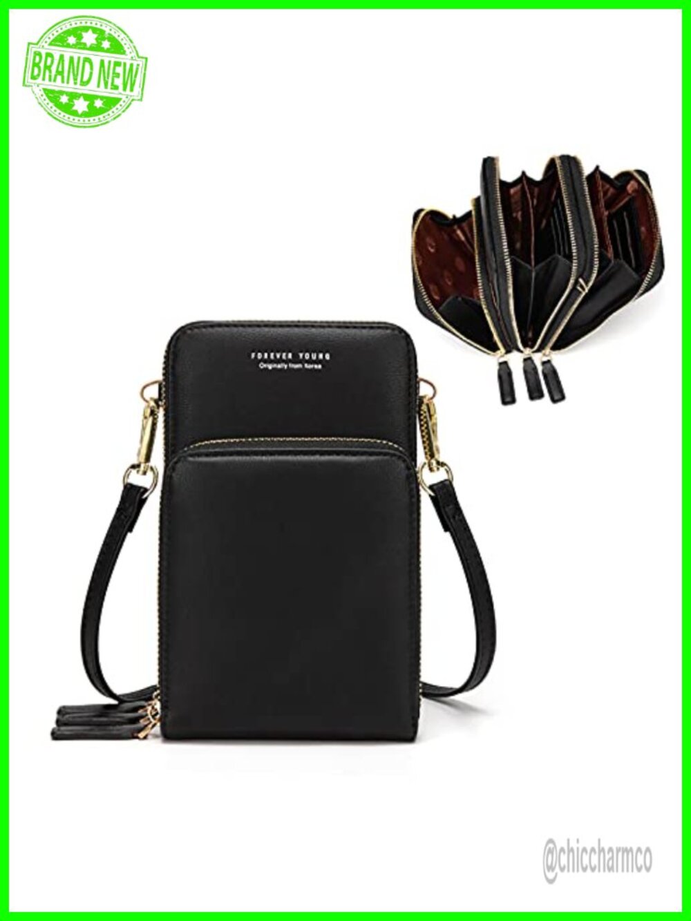 Synthetic Leather Crossbody Phone Purse Multi-Pocket Card Slots